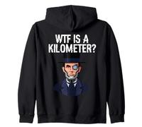 WTF È Un KILOMETRO Abraham Lincoln Cyborg Robot Felpa con Cappuccio