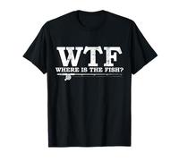 WTF Where Is The Fish Ice Fisher Pesca Pesce Pesce Canna Carpa Maglietta