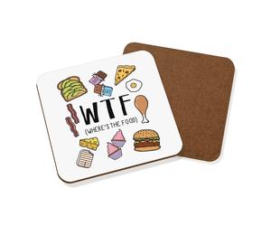 Wtf Where's il Cibo Sottobicchiere Pacco Veloce Cioccolato Funny Burger Affamati