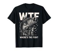 WTF Where's The Fish - Costume da pesca da uomo, stile vintage Maglietta