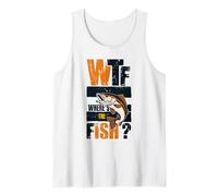 WTF Where's The Fish , Fisherman Funny Fishing Canotta
