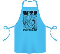 Wtf Wheres The Pesci Divertente Pesca Pescatore Cotone Grembiule 100% Biologico