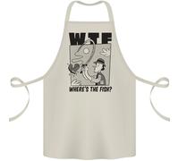 Wtf Wheres The Pesci Divertente Pesca Pescatore Cotone Grembiule 100% Biologico
