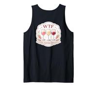 WTF Wine Tasting Friends Funny Women Drinking Buddies Crew Crew Canotta