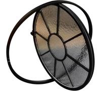 WTF68CFG Finestra di Ventilazione Finestre for Case con Apertura Centrale, Design Circolare for Privacy, Luce Naturale e Ventilazione(100 cm/39.4in)