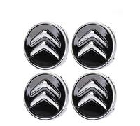 WTGOIGJTB 4 Pezzi Coprimozzi per Citroen C3 I Picasso 2013-2017, Coprimozzo Ruota in ABS Resistenti all'Acqua e alla Polvere di Alta qualità Facili,Black