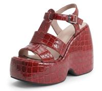 Wtharosa Sandali con Plateau A Punta Aperta Donna con Zeppa E Cinturino alla Caviglia Regolabile Sandali Estivi Sandali Eleganti con Zeppa Calzature da Passeggio Casual per Weekend