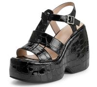 Wtharosa Sandali con Plateau A Punta Aperta Donna con Zeppa E Cinturino alla Caviglia Regolabile Sandali Estivi Sandali Eleganti con Zeppa Calzature da Passeggio Casual per Weekend
