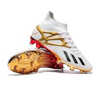 Wtharosa Scarpe da Calcio FG Uomo e Donna Design Alto per Allenamento Professionale e Partite su Terreno Duro Taglie Complete Disponibili,Whitegold fg,39 EU