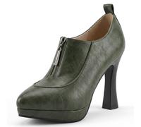 Wtharosa Stivaletti Sexy con Tacco A Spillo Donna Suola con Plateau Cerniera Frontale A Punta Stivali da Club Stivaletti con Tacco Alto Statement Feste E Concerti Abbigliamento