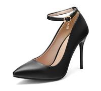 Wtharosa Tacchi A Spillo Punta Aguzza Donna Scarpe da Sera Eleganti Court Scarpe Slip On Eleganti Tacco Alto Formali per Festa di Matrimonio Ed Eventi Cocktail,Nero,49 EU