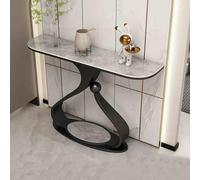 WTIWJY Tavolo Consolle Ingresso con struttura geometrica in metallo, Tavolino da Corridoio Tavolino Stretto(Gray A,150cm/59in)