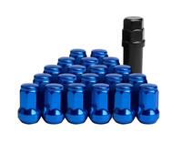 WTIXCRQ Bulloni Ruota Compatibile con Universali Dadi Ruota Ettagonali Dadi Ruota in Acciaio Racing Iron Lock, Dadi Ruota di Bloccaggio M12x1,5 M12x1,25 20 Pezzi + 1 Chiave(Blue,M12x1.5)