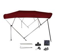 WTJDCCY Tendalino Barca A 4 Archi in Tessuto Oxford 600D Resistente all'Acqua, Tendalino per Barca con Telaio in Alluminio da 25 mm, Ideale per Yacht, Barche da Pesca(200-213cm/79-84in)