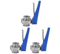 WTKFXVYHU 3X 1-1/2 Pollice 38mm Sanitario 1.5 Tri Clamp Valvola a Farfalla Squeeze Trigger per prodotti caseari Homebrew