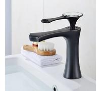 WTKFXVYHU Rubinetti for lavabo da Bagno Rubinetto for a Cascata monocomando for Acqua Calda e Fredda for Miscelatore con Maniglia in Cristallo(SLT160-B)