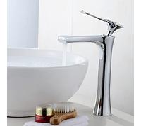 WTKFXVYHU Rubinetti for lavabo da Bagno Rubinetto for a Cascata monocomando for Acqua Calda e Fredda for Miscelatore con Maniglia in Cristallo(SLT160L-S)