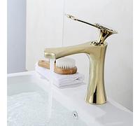 WTKFXVYHU Rubinetti for lavabo da Bagno Rubinetto for a Cascata monocomando for Acqua Calda e Fredda for Miscelatore con Maniglia in Cristallo(SLT160-G)