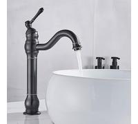 WTKFXVYHU Rubinetto for lavabo Antico Ottone Maniglia Singola Rotazione a 360 ° for da Bagno Montato su Ponte Miscelatore for a Freddo Caldo for Gru(Orb Tall)