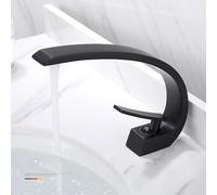 WTKFXVYHU Rubinetto for lavabo da Bagno for Cascata ad Arco Montaggio su Ponte Maniglia Singola Foro Singolo Miscelatore for Acqua Calda Fredda Lavandino Gru