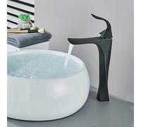 WTKFXVYHU Rubinetto for lavabo da Bagno Nero Opaco for a Colonna a Spirale for Montaggio su Ponte Miscelatore for monocomando for Acqua Calda Fredda(Matte Black Tall)
