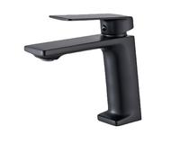 WTKFXVYHU Rubinetto for lavabo da Bagno Rubinetti for Montaggio a Ponte Monocomando Monoforo Miscelatore for Acqua Calda Fredda Gru for(Matte Black A)