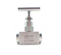 WTKFXVYHU Valvola a Spillo ad Alta Pressione in Acciaio Inossidabile 304 con Filettatura Femmina BSP da 1/8", 1/4", 3/8", 1/2", 3/4", valvola a Spillo con Controllo del Flusso e intercettazione(1/2")