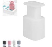 WTKYLMP Visulong 2 In 1 Silicone Charger Protector, Silicone Charger Protector With Cord Wrap,Data Cable Winder Anti-Break Protection, For Phone Charger Case For 18w/20w (White)