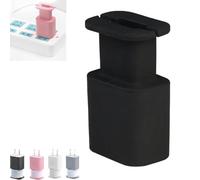 WTKYLMP Visulong 2 In 1 Silicone Charger Protector, Silicone Charger Protector With Cord Wrap,Data Cable Winder Anti-Break Protection, For Phone Charger Case For 18w/20w (Black)