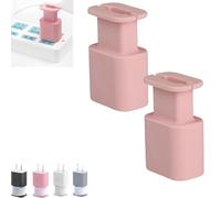WTKYLMP Visulong 2 In 1 Silicone Charger Protector, Silicone Charger Protector With Cord Wrap,Data Cable Winder Anti-Break Protection, For Phone Charger Case For 18w/20w (Pink 2pcs)