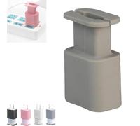 WTKYLMP Visulong 2 In 1 Silicone Charger Protector, Silicone Charger Protector With Cord Wrap,Data Cable Winder Anti-Break Protection, For Phone Charger Case For 18w/20w (Gray)