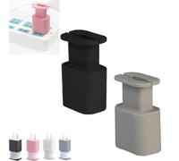 WTKYLMP Visulong 2 In 1 Silicone Charger Protector, Silicone Charger Protector With Cord Wrap,Data Cable Winder Anti-Break Protection, For Phone Charger Case For 18w/20w (Black + Gray)