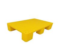 WTLONBF Pallet di spedizione in plastica - Supporto impilabile, scaffale di stoccaggio Resistente all'Usura, 15,7" x11,8 x4,7 Confezione da 2, Giallo - Ideale per la Gestione del carico in Magazzino