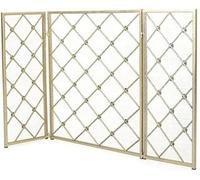 WTLONBF Schermo ignifugo, 3 robuste Protezioni per Schermo ignifugo per la Decorazione della casa, Design a griglia diamantata