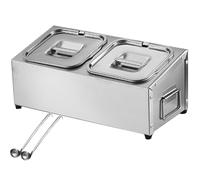 WTLONBF Set di 8 contenitori per spezie in Acciaio Inox con coperchi e cucchiai, Porta spezie da banco a 2 File, ripiano per conservare marmellate da Ristorante (A-71X18X16CM/28X7X6IN)