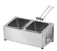 WTLONBF Set di 8 contenitori per spezie in Acciaio Inox con coperchi e cucchiai, Porta spezie da banco a 2 File, ripiano per conservare marmellate da Ristorante (A-36X18X16CM/14X7X6IN)