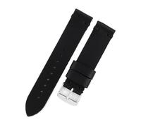 WTNZBAEM Accessori for orologi con cinturino in pelle, cinturini for orologi cuciti a mano, 18 mm, 20 mm, 22 mm, braccialetti for orologi color caffè nero(Black-black line,20mm)