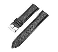 WTNZBAEM Cinturini for orologi da 10/12/14/16/18/20/22 mm, cinturini in pelle, sottili, for donne e uomini, accessori, cintura da polso con fibbia ad ardiglione e strumento(Black,12mm)