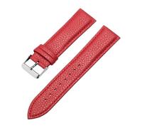 WTNZBAEM Cinturini for orologi da 10/12/14/16/18/20/22 mm, cinturini in pelle, sottili, for donne e uomini, accessori, cintura da polso con fibbia ad ardiglione e strumento(Red,10mm)