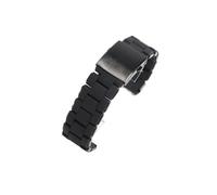 WTNZBAEM Cinturini in acciaio rivestito in silicone traspirante compatibili con Diesel RED MAGIC Black Warrior Aerospace Friday Panerai Strap 24 26 28 mm(Black,26mm)