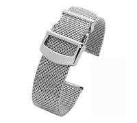 WTNZBAEM Cinturino for orologio compatibile con la serie PORTUGIESER W391012, cinturino da polso da uomo in acciaio inossidabile Milan da 20 mm e 22 mm.(Silver,20mm)