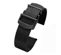 WTNZBAEM Cinturino for orologio compatibile con la serie PORTUGIESER W391012, cinturino da polso da uomo in acciaio inossidabile Milan da 20 mm e 22 mm.(Black,20mm)