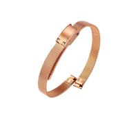 WTNZBAEM Cinturino for orologio da donna con fibbia in acciaio inossidabile, di piccole dimensioni, da 6 mm, 8 mm, 10 mm, 12 mm, 14 mm, 16 mm, ultrasottile, in acciaio inox.(Rose gold,10mm width)