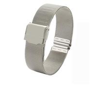 WTNZBAEM Cinturino for orologio da donna in maglia milanese con intreccio in metallo, alla moda e alla moda, compatibile con il cinturino DW AR.(Silver,18mm)