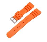 WTNZBAEM Cinturino for orologio da immersione in gomma da 20 mm, 22 mm e 24 mm, cinturino sportivo in silicone, compatibile con Seiko Diver Scuba for Casio(Orange S,24mm)