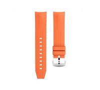 WTNZBAEM Cinturino for orologio da uomo in gomma Fluoro da 21 mm compatibile con cinturino for orologio in silicone con estremità curva Tissot Starfish Diving T120 1853(Orange)