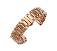 WTNZBAEM Cinturino for orologio in acciaio inossidabile con estremità curva 19/20/21/22/23/24 mm, chiusura a farfalla, cinturini universali for orologi 12/13/14/15/16/17/18 mm(Rosegold,12mm)