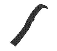 WTNZBAEM Cinturino for orologio in acciaio inossidabile curvo a sei perline compatibile con cinturino nero Tudor Tissot Longines argento rosa oro(Black,18mm)