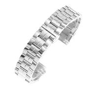 WTNZBAEM Cinturino for orologio in acciaio inossidabile da 15 mm e 18 mm, compatibile con Chopard HAPPY DIAMONDS Five Drill e Seven Drill Butterfly Wrist Bracelet Strad(Silver,15mm)