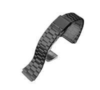WTNZBAEM Cinturino for orologio in metallo quadrato piccolo retrò compatibile con CASIO A159w-n1 A158WA/168 LA670 AE-1200/W-218H/F84 cinturino bracciale in acciaio inossidabile 18 mm(Black 3)